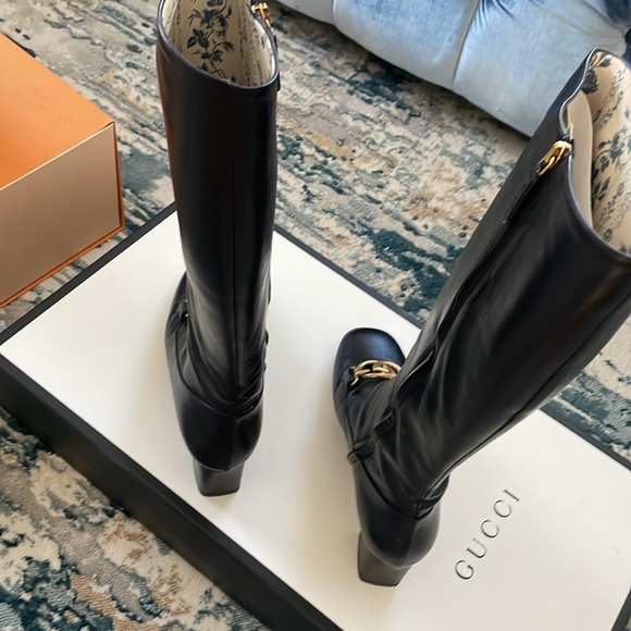 Gucci tall boot US size 8 good condition black leather - Picture 4 of 9